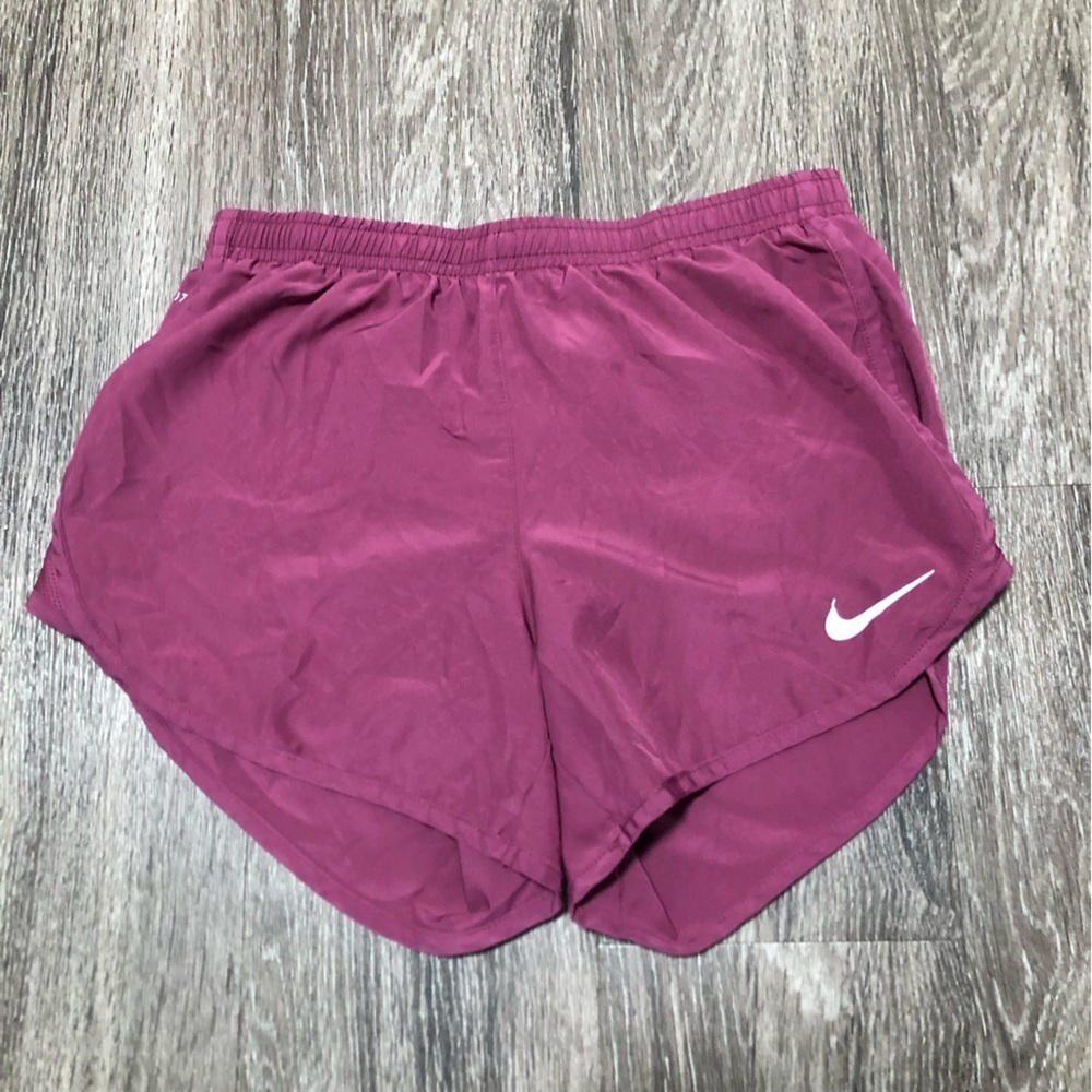 Nike Dri-FIT Modern Tempo Running Shorts - Maroon/Deep Plum Purple - Women’s XS